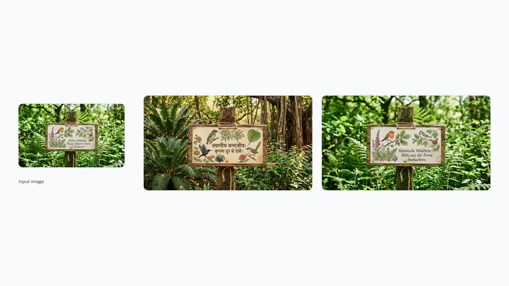 Official Google Nano Banana 2 example showing localized image text